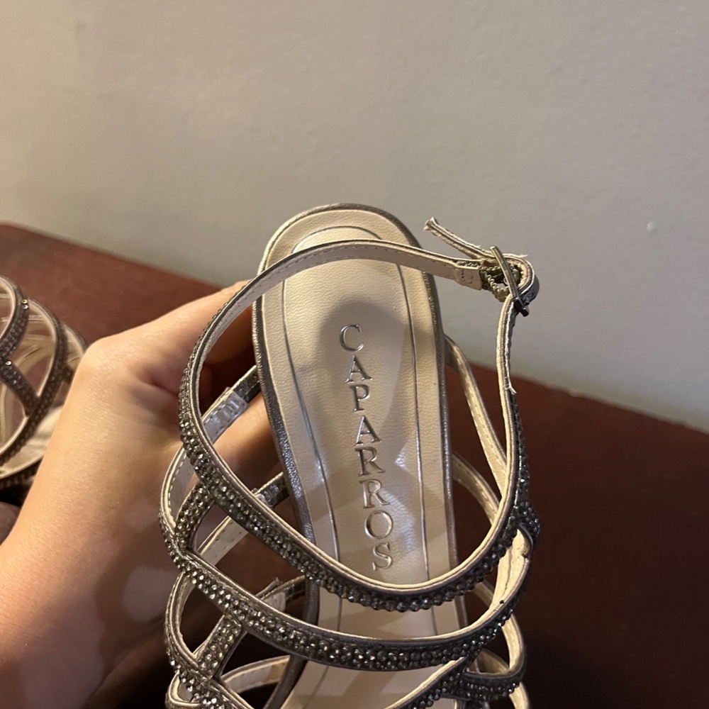 Caparros Harmonica Silver Caged Heel Sandals - Wo… - image 8